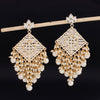 Sukkhi Geometrical Gold Plated Kundan & Pearl Earring For Women