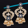 Sukkhi Gleaming Peacock Gold Plated Mint Kundan & Pearl Earring For Women