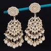 Sukkhi Graceful Dangle Gold Plated Kundan & Pearl Earring For Women