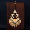 Sukkhi Fascinating Gold Plated Kundan & Pearl Mint Mangtikka For Women