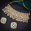 Sukkhi Dazzling Kundan Gold Plated Mint Choker Necklace Set for Women