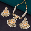 Sukkhi Winsome Kundan Gold Plated Mint Choker Necklace Set for Women