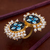 Sukkhi Adorable Pearl Gold Plated Blue Ring for Women