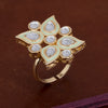 Sukkhi Floral Kundan Gold Plated Ring for Women