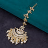 Sukkhi Trendy Chandbali Gold Plated Kundan & Pearl Mangtikka For Women