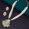 Sukkhi Exquisite Gold Plated Kundan & Pearl Necklace Set For Women