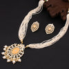 Sukkhi Classic Gold Plated Kundan & Pearl Necklace Set For Women