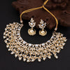 Sukkhi Royal Gold Plated Kundan & Pearl Choker Necklace Set For Women