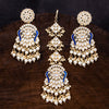 Sukkhi Ritzy Peacock Gold Plated Kundan & Pearl Mint Earring Mangtikka For Women