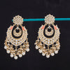 Sukkhi Enchanting Gold Plated Kundan & Pearl Chandbali Earring For Women