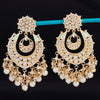 Sukkhi Adoring Gold Plated Kundan & Pearl Chandbali Earring For Women