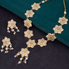 Sukkhi Sparkling Star Kundan Gold Plated Choker Necklace Set for Women