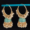 Sukkhi Spectacular Gold Plated Mint & Pearl Jhumki Earring For Women