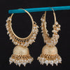 Sukkhi Tibale Gold Plated Mint & Pearl Jhumki Earring For Women