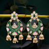 Sukkhi Gleaming Gold Plated Mint Pearl Jhumki Earring for Women