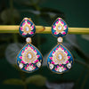 Sukkhi Splendid Gold Plated Meenakari AD Drop Earring for Women