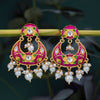 Sukkhi Delightful Gold Plated Mint Kundan Pearl Dangle Earring For Women