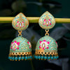 Sukkhi Eye-Catchy Gold Plated Mint Pearl Jhumki Earring for Women