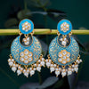 Sukkhi Graceful Gold Plated Mint Kundan Pearl Dangle Earring For Women