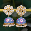 Sukkhi Ravishing Gold Plated Mint Kundan Pearl Jhumki Earring for Women