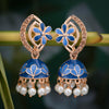 Sukkhi Fascinating Gold Plated Meenakari Pearl Jhumki Earring for Women