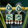 Sukkhi Pleasing Gold Plated Meenakari Pearl Jhumki Earring for Women