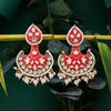 Sukkhi Ravishing Gold Plated Meenakari Kundan Pearl Dangle Earring for Women