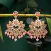 Sukkhi Glitzy Gold Plated Kundan Pearl Chandbali Earring for Women