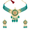 Sukkhi Ritzy Kundan Gold Plated Mint Choker Necklace Set for Women