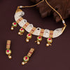 Sukkhi Intricately Pearl Gold Plated Choker Necklace Set for Women