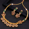 Sukkhi Marquise Floral Gold Plated Choker Necklace Set for Women