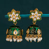 Sukkhi Astonish Gold Plated Mint Kundan & Pearl Jhumki Earring For Women