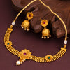 Sukkhi Floral Pearl Gold Plated Choker Necklace Set for Women