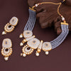 Sukkhi Adorable Kundan Pearl Mint Gold Plated Choker Necklace Set for Women