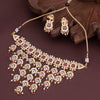 Sukkhi Lavish AD Pearl Gold Plated Choker Necklace Set for Women