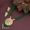 Sukkhi Gorgeous Kundan Pearl Mint Gold Plated Choker Necklace Set for Women