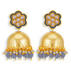 Sukkhi Amazing Gold Plated Floral Meenakari Jhumki Earring for Women