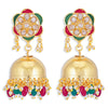 Sukkhi Marvelous Gold Plated Floral Meenakari Jhumki Earring for Women