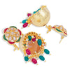 Sukkhi Marvelous Gold Plated Floral Meenakari Jhumki Earring for Women