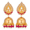 Sukkhi Graceful Pearl Gold Plated Peacock Meenakari Jhumki Earring for Women