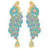 Sukkhi Charming Kundan Gold Plated Peacock Meenakari Chandelier Earring for Women