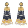 Sukkhi Elegant Pearl Gold Plated Meenakari Chandelier Earring for Women