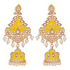 Sukkhi Marvelous Pearl Gold Plated Kundan Meenakari Jhumki Earring for Women