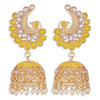 Sukkhi Traditional Pearl Gold Plated Peacock Meenakari Jhumki Earring for Women