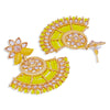 Sukkhi Glossy Pearl Gold Plated Kundan Meenakari Chandbali Earring for Women