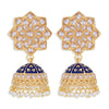 Sukkhi Lavish Pearl Gold Plated Kundan Meenakari Jhumki Earring for Women