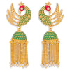 Sukkhi Incrediable Pearl Gold Plated Peacock Meenakari Jhumki Earring for Women