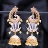 Sukkhi Eye-Catchy Pearl Gold Plated Kundan Peacock Meenakari Jhumki Earring for Women