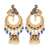 Sukkhi Elegant Pearl Gold Plated Peacock Meenakari Jhumki Earring for Women