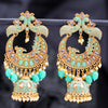 Sukkhi Ethnic Pearl Gold Plated Peacock Meenakari Jhumki Earring for Women